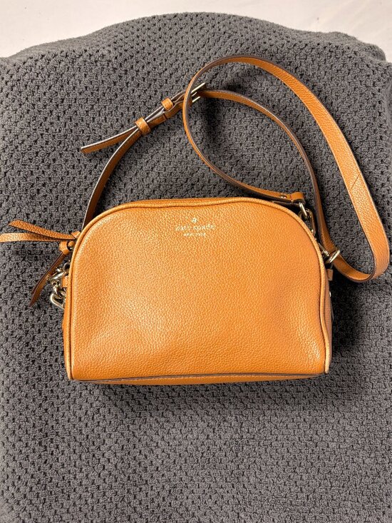kate spade Handbags - Kate Spade | Pebbled Leather Dome Crossbody Bag | Tan | Double Zip | Medium